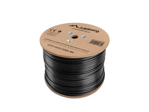 Lanberg LCF5-21CU-0305-BK networking cable Black 305 m Cat5e F/UTP (FTP)
