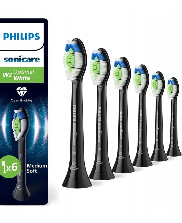Aufsteckzahnbrste HX6066/88 / Sonicare W2 Optimal White 6-Pack Black
