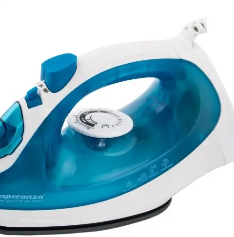 Esperanza EHI002 Iron Steam Iron Ceramic Soleplate Blue White 2200 W