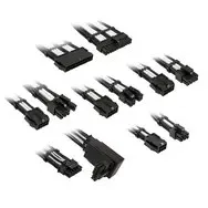 Kolink Core Pro Braided Cable Extension Kit 12V-2x6 Type 2 - Jet Black/Brilliant White