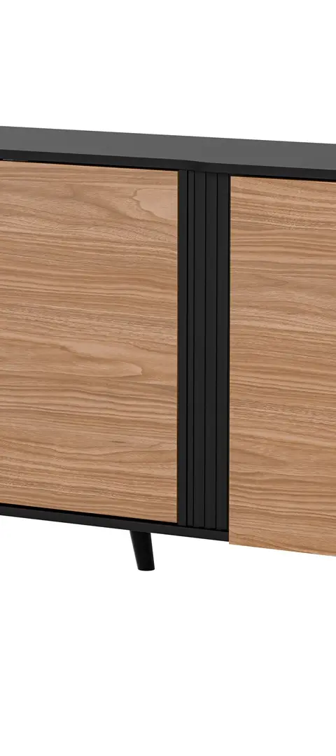 Cama VOLARE Chest Of Drawers 151 X 39 X 75 Cm Black/Walnut