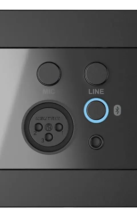 AUDAC WP225/B Wall Panel XLR Mic 3.5 Mm Jack Bluetooth Black