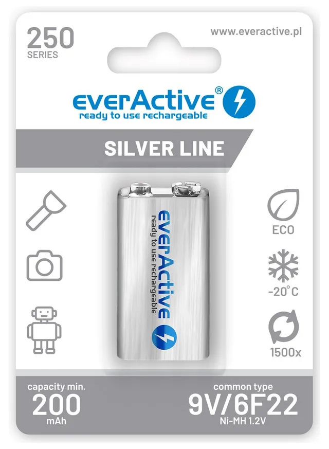 Everactive EVHRL22-250 household battery Rechargeable battery 9V Nickel-Metal Hydride (NiMH)
