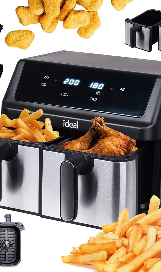 IDEAL Fat-Free Fryer Double Horizontal 9L 8 Functions - Including Food Drying