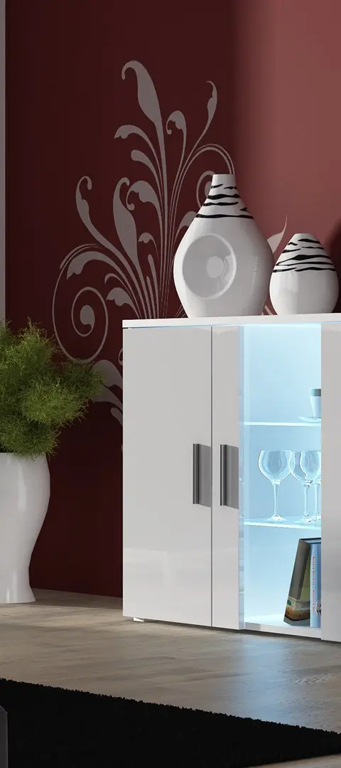 Cama Sideboard 120 Cm SOHO S7 White/White Gloss