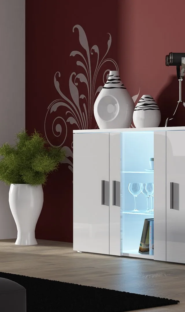 Cama Sideboard 120 Cm SOHO S7 White/White Gloss