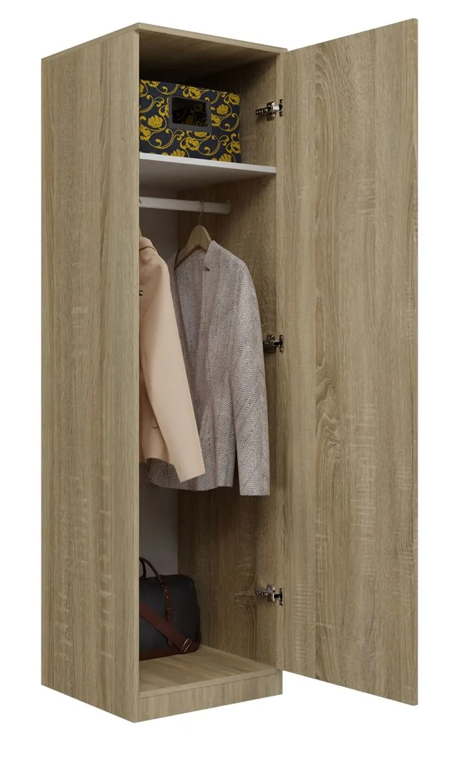 Topeshop SD-50 SON KPL Bedroom Wardrobe/Closet 5 Shelves 1 Door(S) Oak