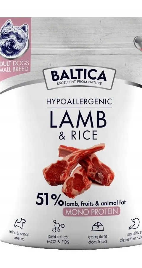 BALTICA Nutraceutic Hypoallergenic S Lamb With Rice - Dry Dog Food - 1kg