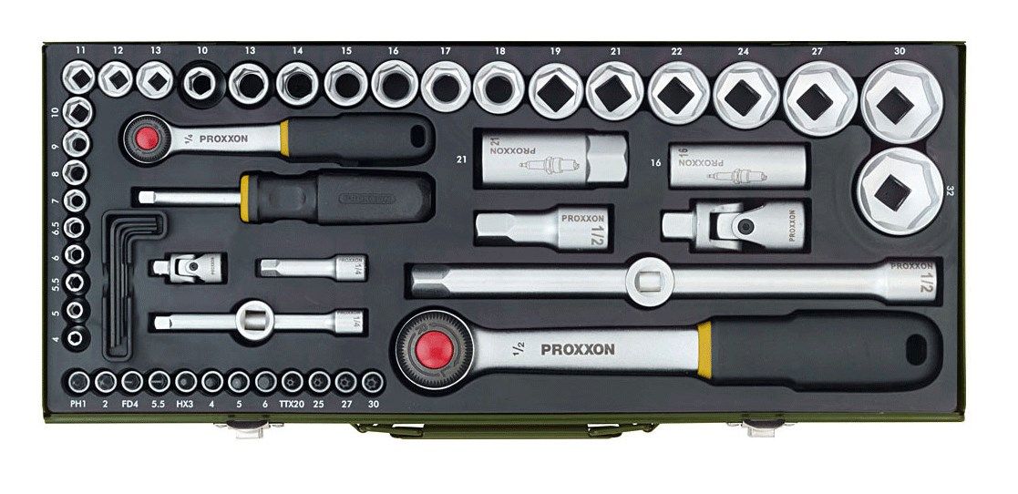 Proxxon 23 040 Socket Wrench Set 56 Pc(S)