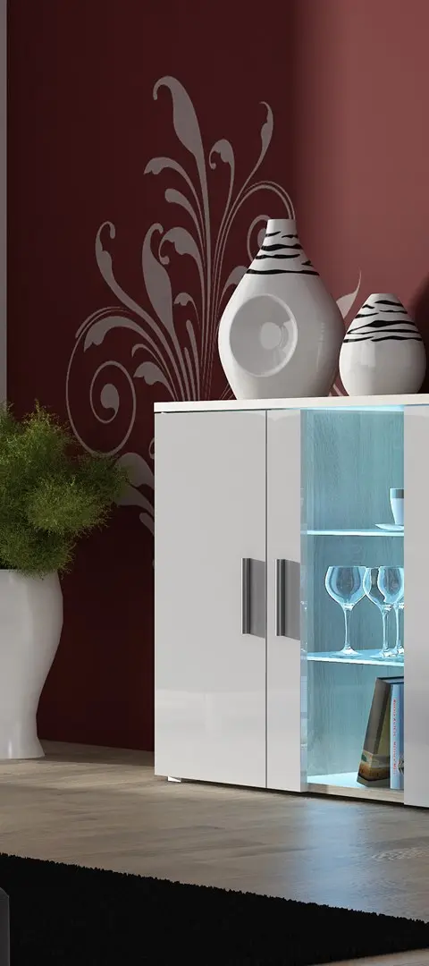 Cama Sideboard 120 Cm SOHO S7 Sonoma Oak/White Gloss