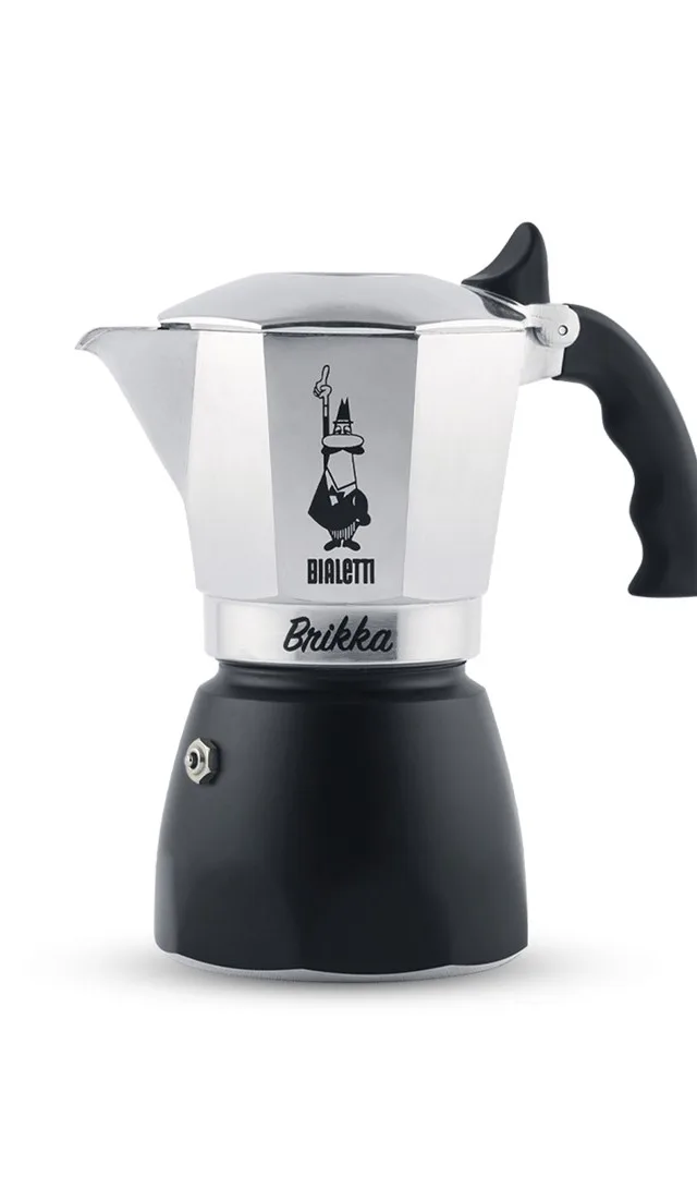 Bialetti Brikka Moka pot 0.1 L Black, Stainless steel