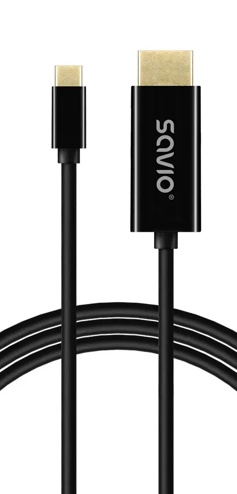 Savio CL-191 USB cable 2 m USB C Black