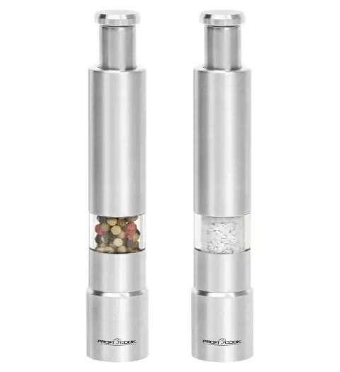 ProfiCook PC-PSM 1160 Salt Pepper Grinder Set Stainless Steel Transparent