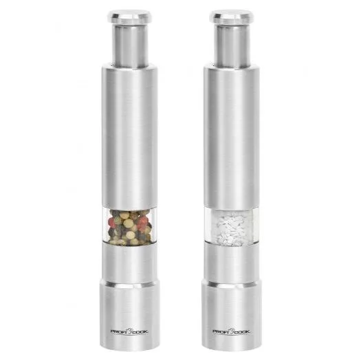 ProfiCook PC-PSM 1160 Salt Pepper Grinder Set Stainless Steel Transparent