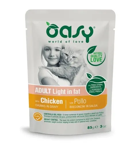 OASY Chunks In Gravy Light In Fat Chicken - Wet Cat Food - 85g