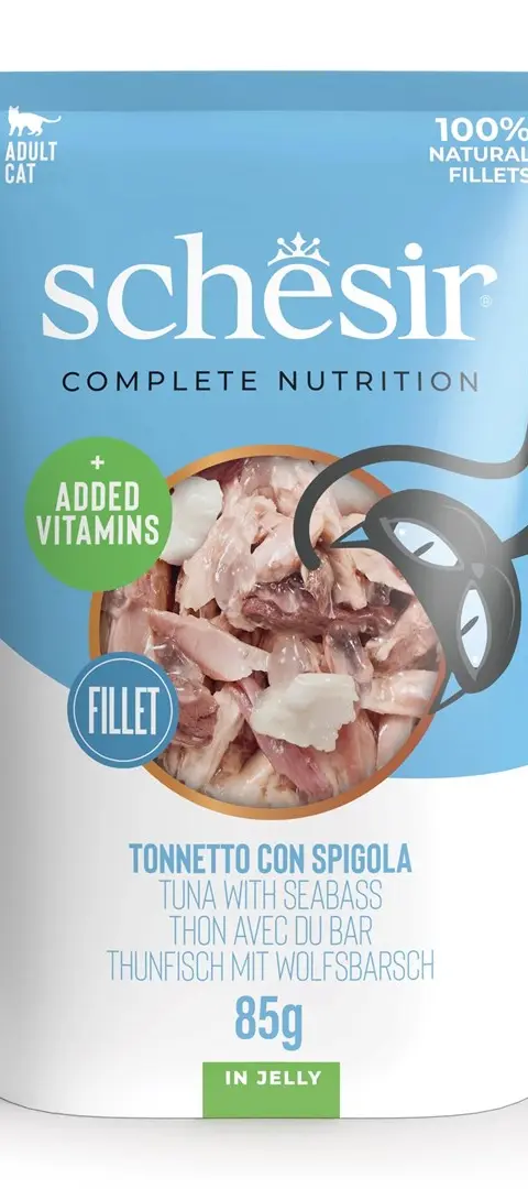 SCHESIR In Jelly Tuna With Seabass - Wet Cat Food - 85 G