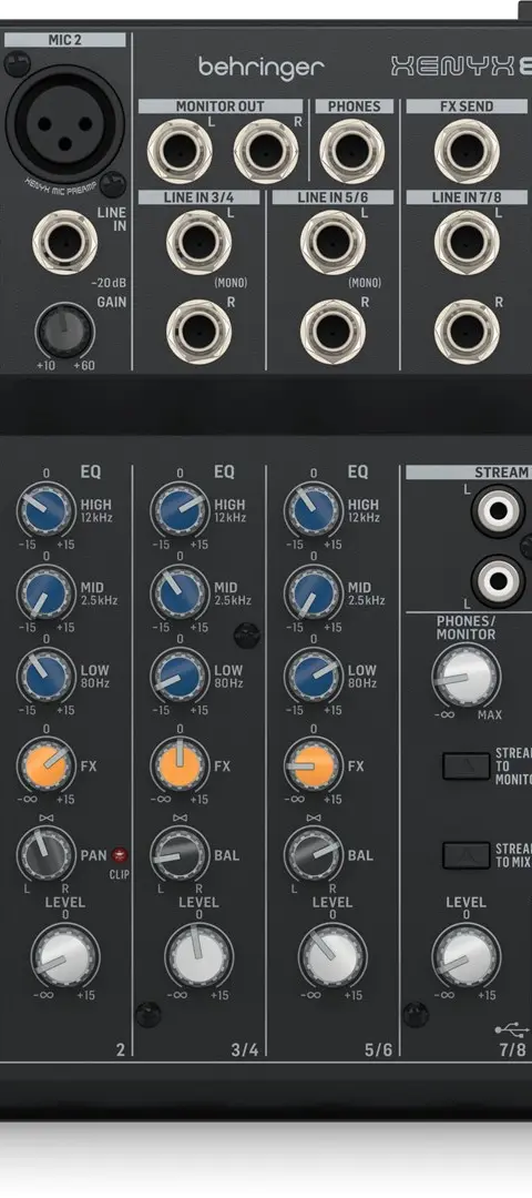 Behringer Xenyx 802S 2 Channels Black Silver
