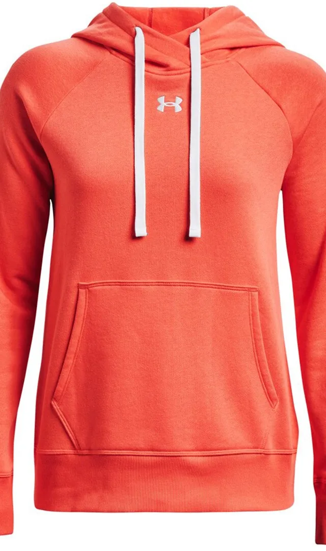 Under Armour Women's Rival Fleece HB Hoodie Orange 1356317 877