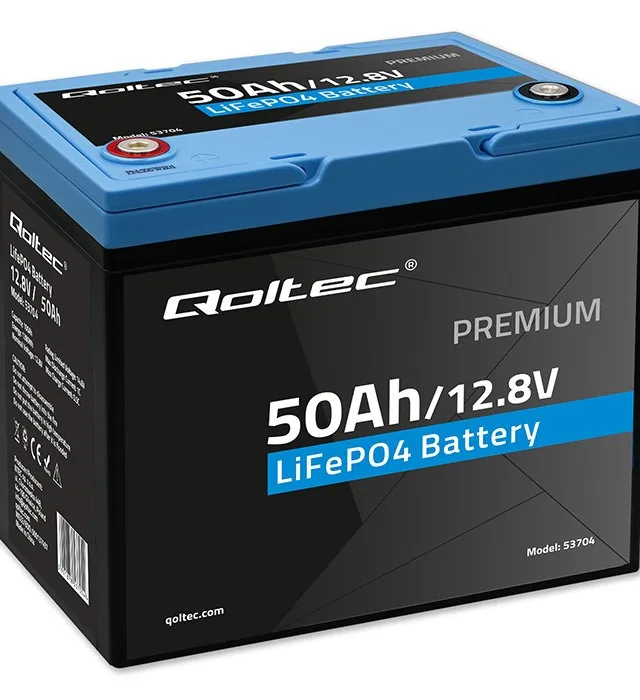 Qoltec 53704 LiFePO4 lithium iron phosphate battery | 12.8V | 50Ah | 640Wh | BMS