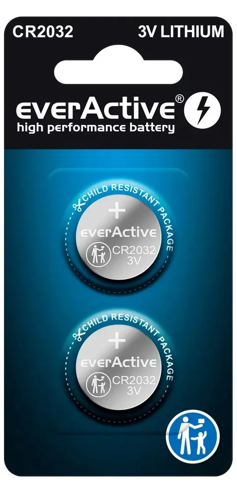 Lithium Batteries EverActive CR2032 - Blister 2 Pcs