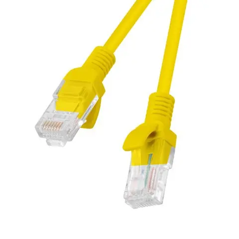 Lanberg PCU5-20CC-0025-Y networking cable Yellow 0.25 m Cat5e U/UTP (UTP)
