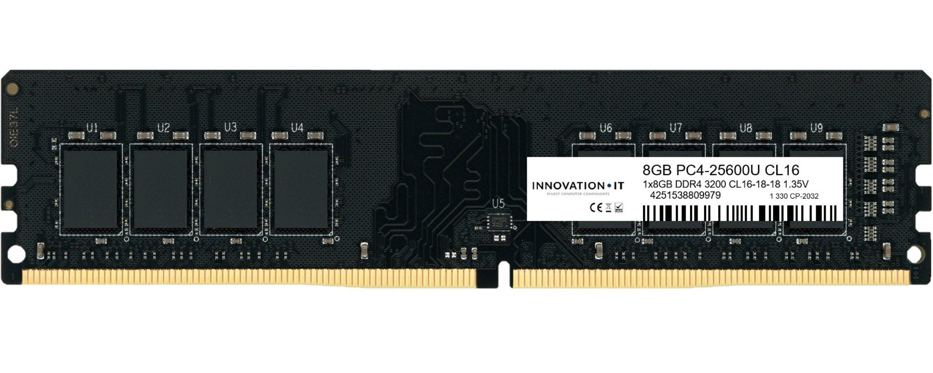 Innovation IT 3200 8GB CL16-18-18 1.35V LD 8-Chip memory module 1 x 8 GB DDR4 288-pin DIMM