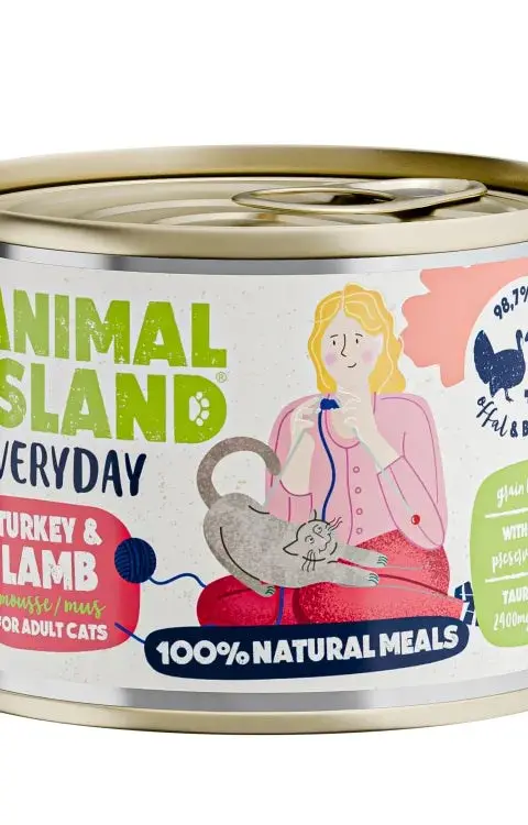 ANIMAL ISLAND Everyday Turkey And Lamb - Wet Cat Food - 200g