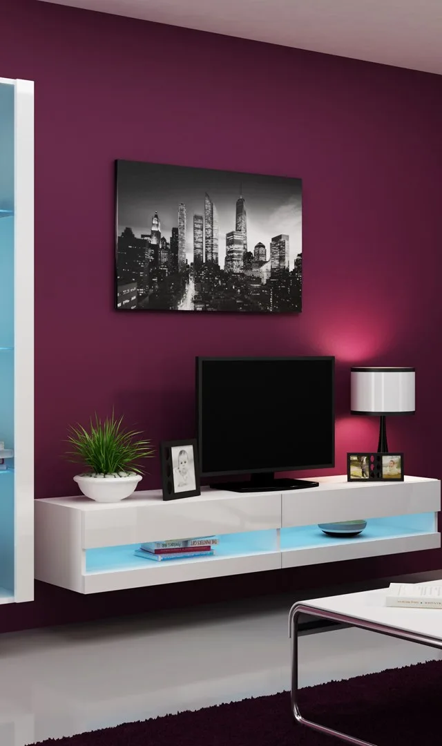 Cama Living Room Cabinet Set VIGO NEW 8 White/White Gloss
