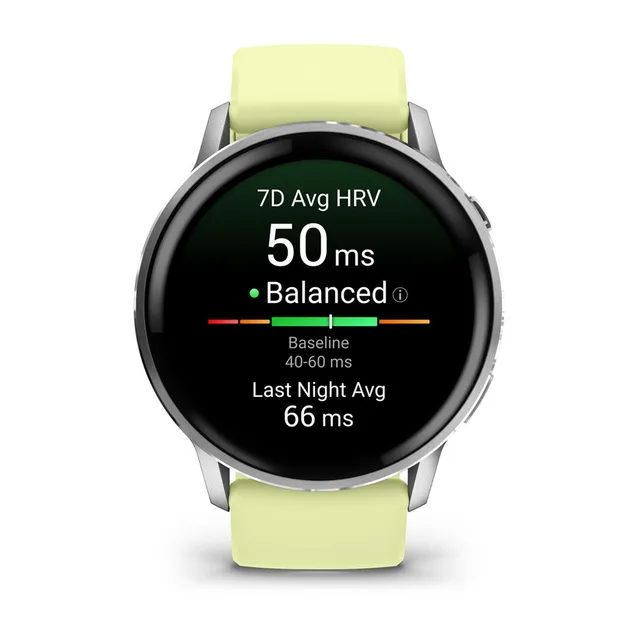 Garmin Venu 4 45mm Gray/Silver/Lemon Silicone Band