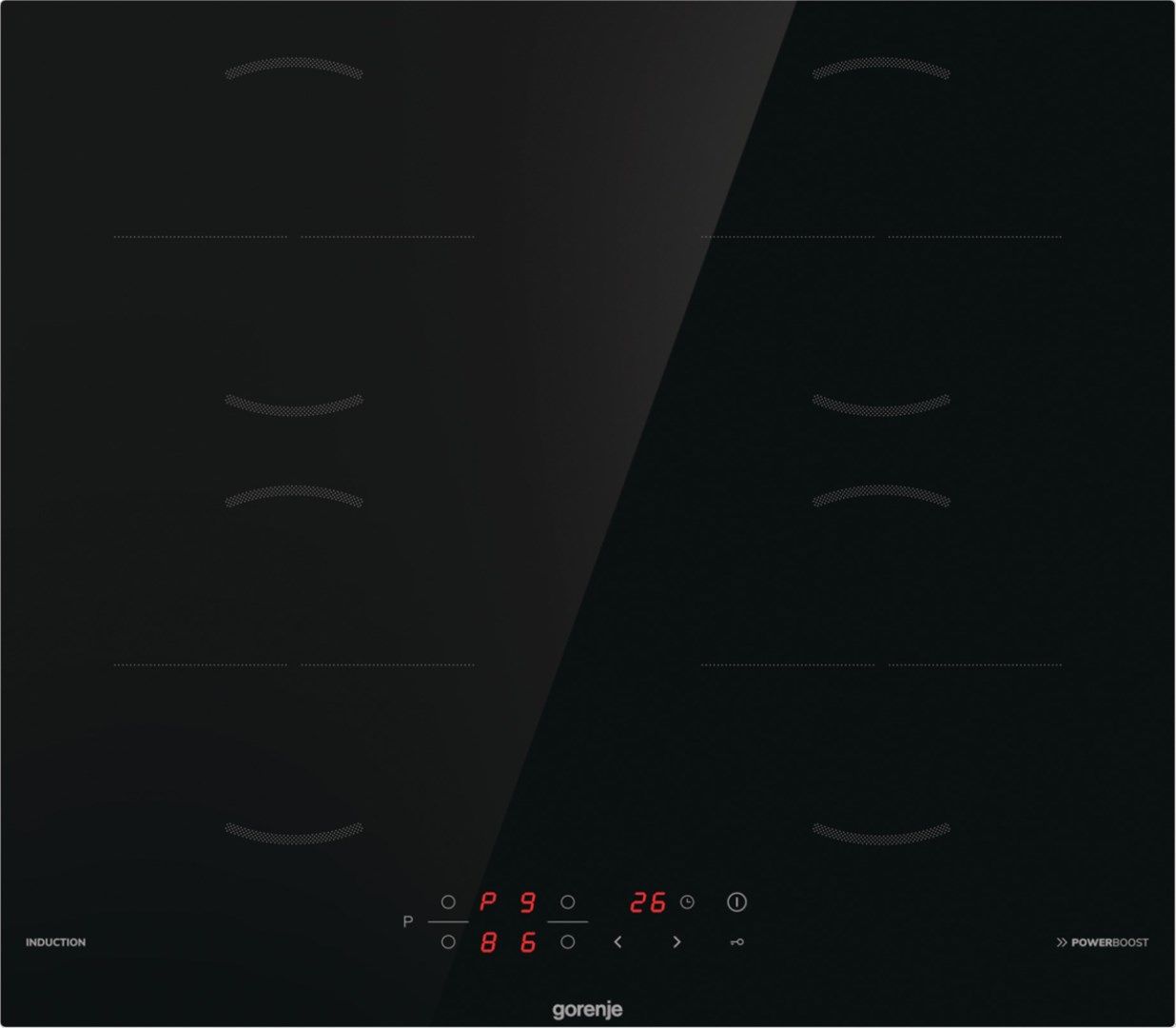 Gorenje GI6401BSCE Black Built-in 59 cm Zone induction hob 4 zone(s)