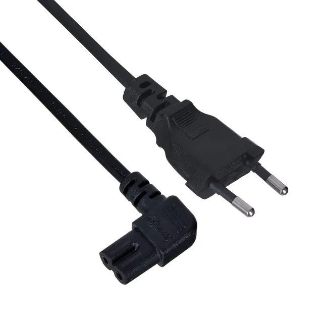 Savio CL-144 Power cable Black 3 m angled 2-pin IEC Type E (3.4 mm, 3.1 mm)