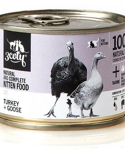 COTY 47. Turkey And Goose For Kittens - Wet Cat Food - 180g 3
