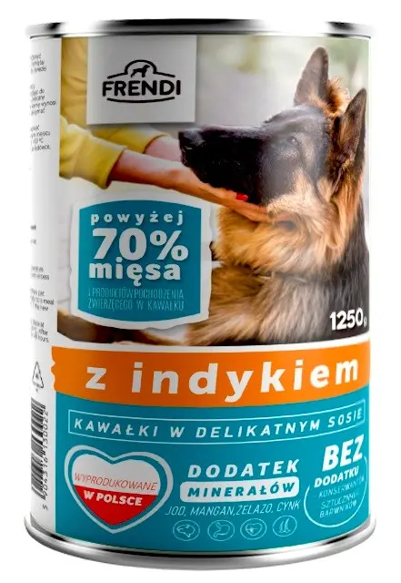 FRENDI With Turkey Chunks In Delicate Sauce - Wet Dog Food - 1250g