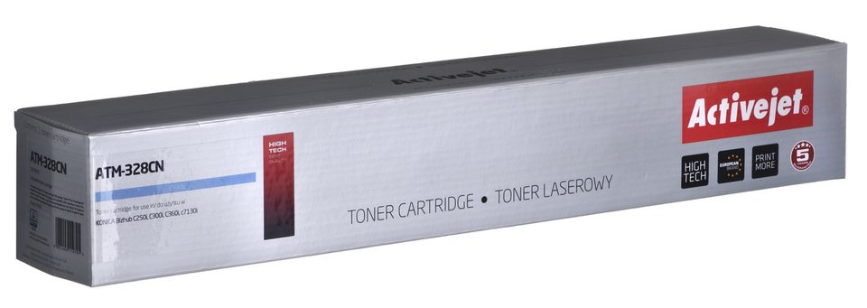 Activejet ATM-328CN toner cartridge for Konica Minolta printers, replacement Konica Minolta TN328C; Supreme; 28000 pages; blue