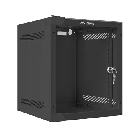 Lanberg WF10-2306-10B rack cabinet 6U Wall mounted rack Black