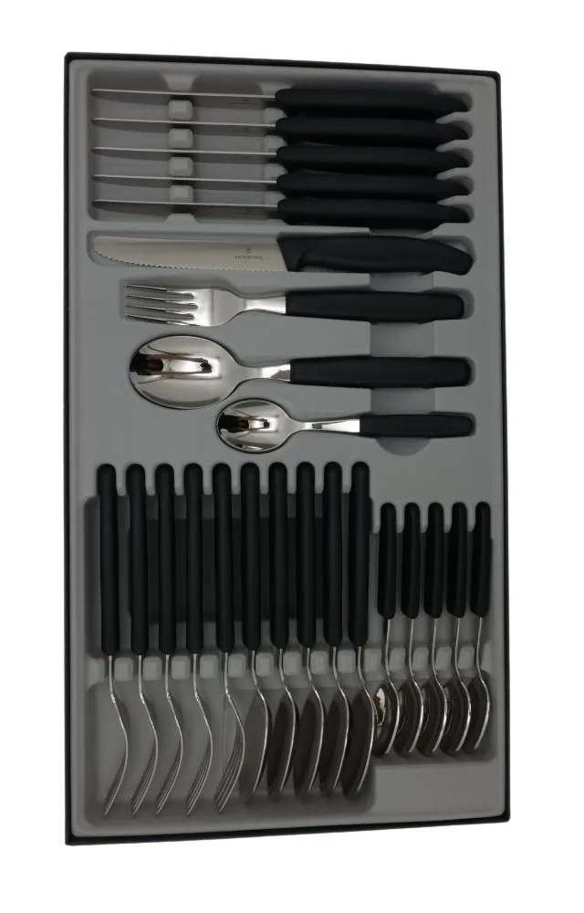 V-6.78 33.24 Swiss Classic 24-Tlg. Besteck Set, Black