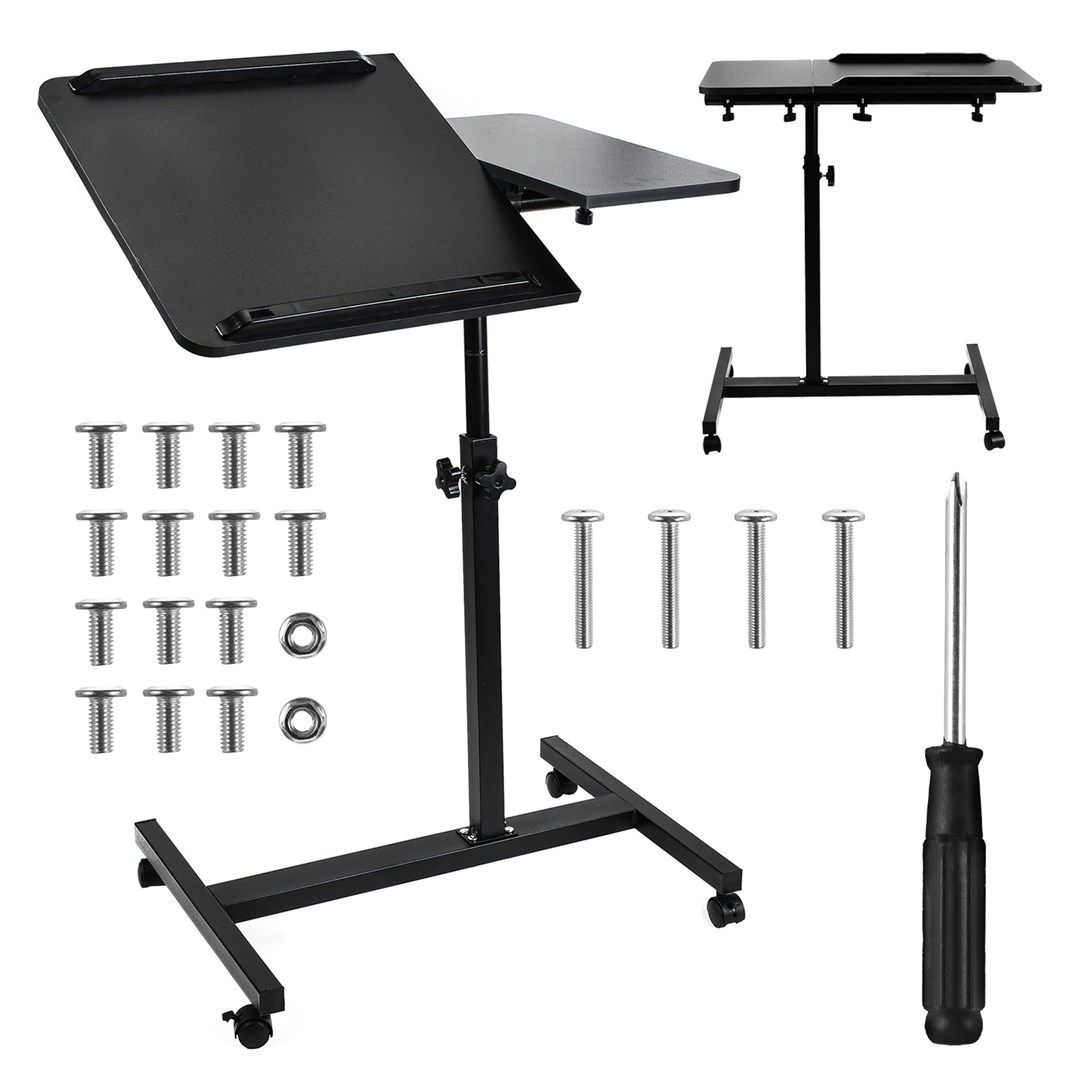 Maclean Mobile Desk/Laptop Stand Black Height Adjustment 59-89cm Max. 30kg MC-121 B