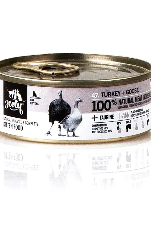 COTY Turkey With Goose For Kittens - Wet Cat Food - 80g 3