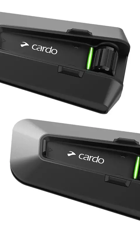 Cardo PT200101 Motorcycle Intercom 2 Channels 1600 M Black
