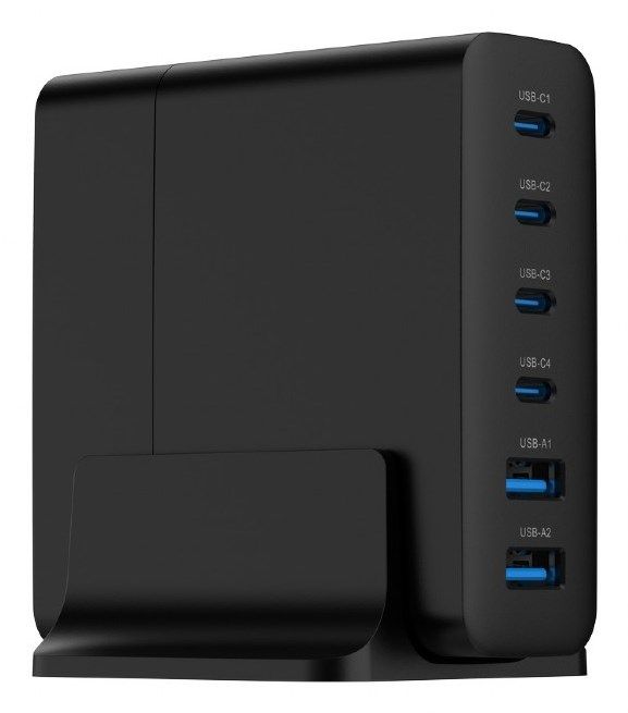 Gembird TA-UC-2A4C-PD75-01-BK mobile device charger Universal Black AC Fast charging Indoor