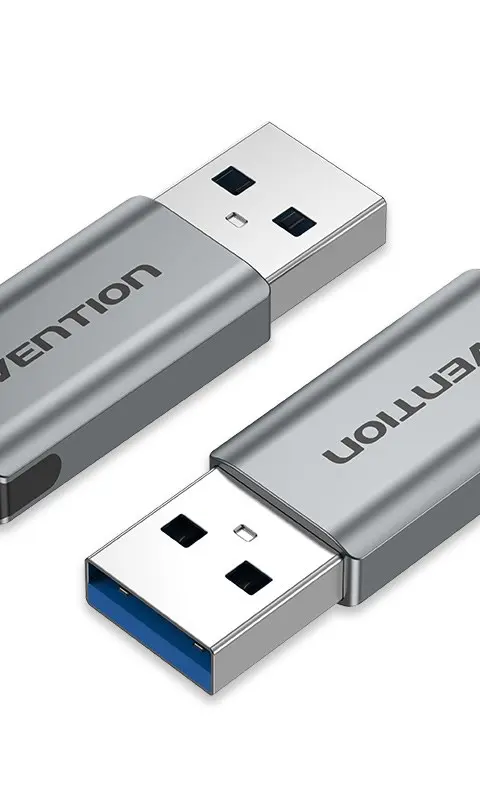Vention USB 3.0 Male to USB-C Female Adapter Gray Aluminum Alloy Type