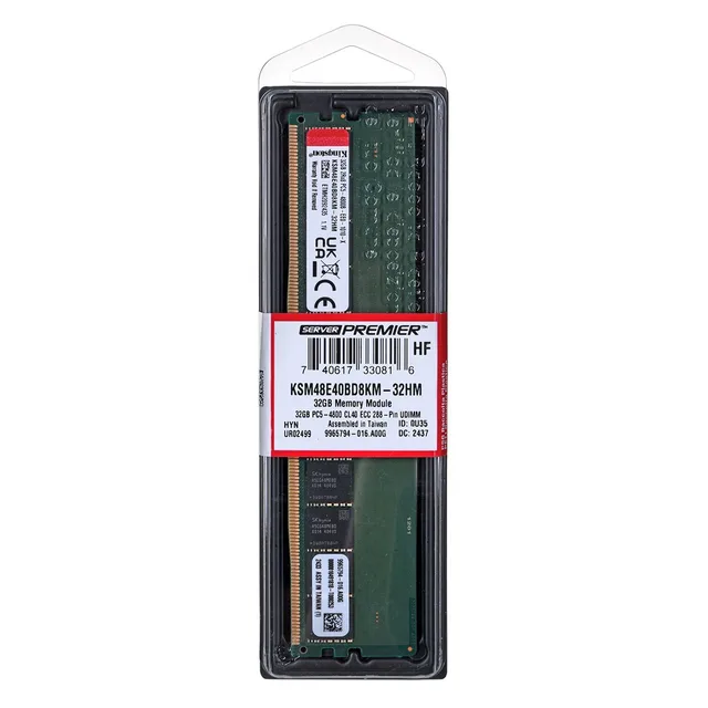Kingston Technology KSM48E40BD8KM-32HM memory module 32 GB 1 x 32 GB DDR5 288-pin DIMM
