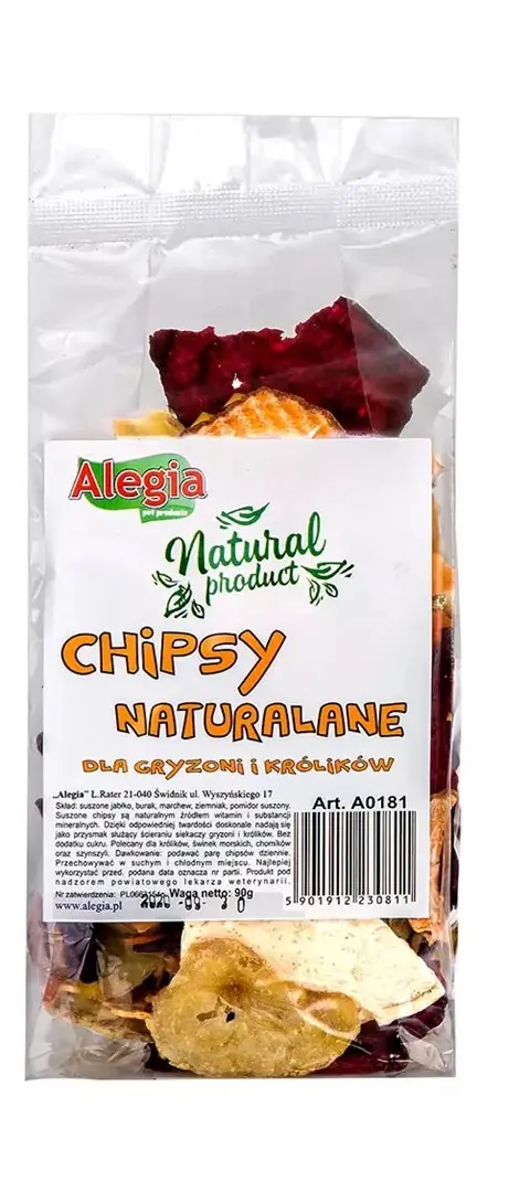ALEGIA Natural Chips - Treat For Rodents And Rabbits - 90g