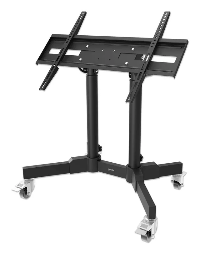 Manhattan Holds One 23" to 70" TV up to 40 kg (88 lbs.), +45° Tilt, Low Height Ideal for Stages and Presenter Notes, Black