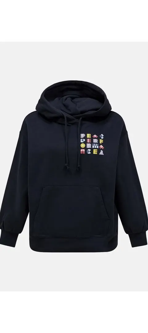 Bluza Damska PEAK PERFORMANCE W Terry Graphic Hood Kolor Black - S