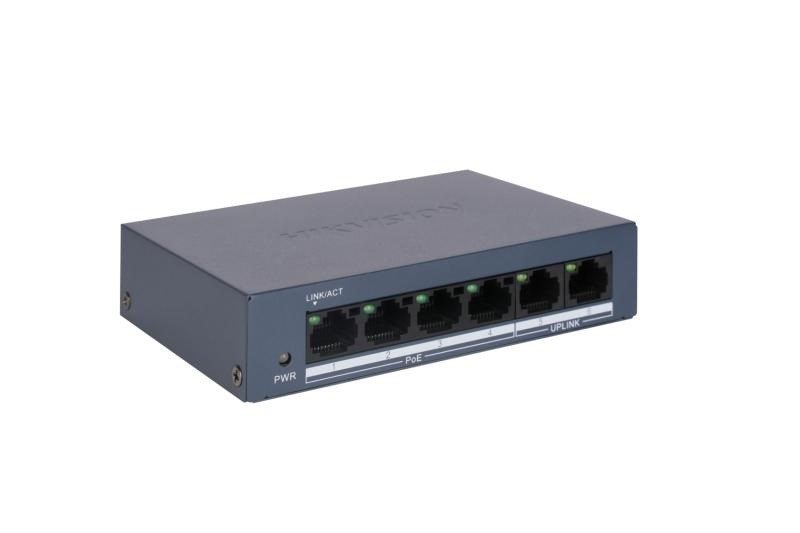 Hikvision DS-XS0106-P/POLISH network switch Unmanaged Fast Ethernet (10/100) Power over Ethernet (PoE) Dark Blue