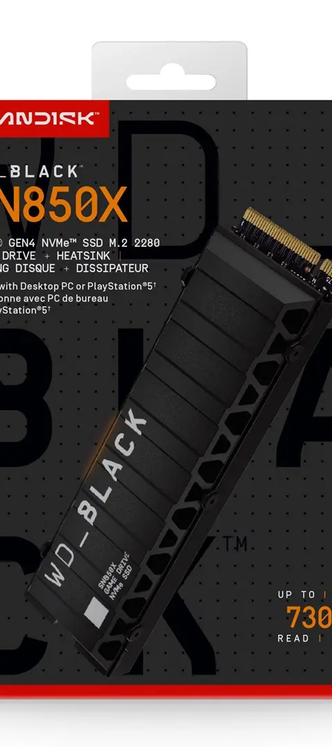 Western Digital Black WD_BLACK™ SN850X NVMe™ SSD POWERED BY SANDISK 2 TB, [With Heatsink]