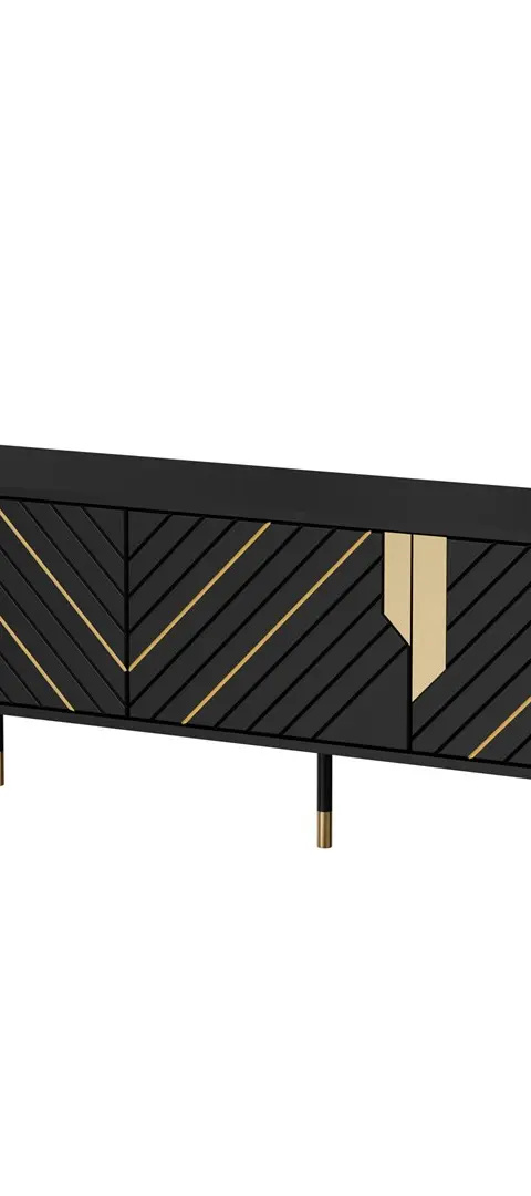 Cama 3D MOUNTAIN TV Cabinet 154x40x55 Black Gold