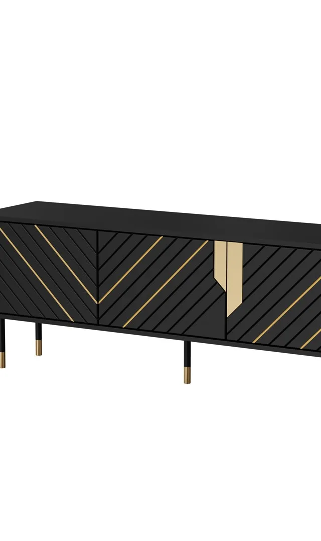 Cama 3D MOUNTAIN TV Cabinet 154x40x55 Black Gold