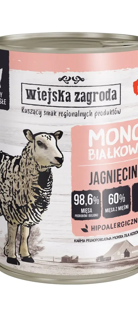 WIEJSKA ZAGRODA Monoprotein Lamb - Wet Cat Food - 400g